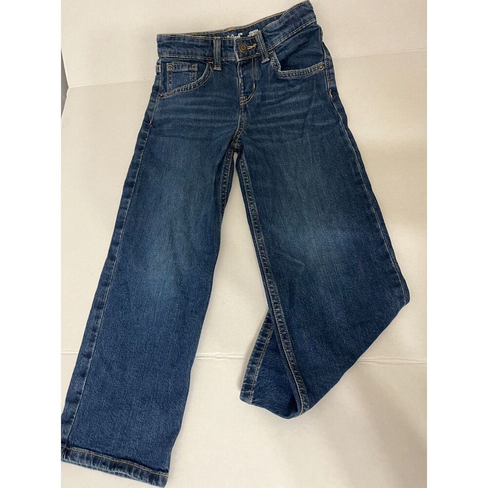 Cat & Jack Boys 5T Relaxed Straight Stretch Blue Denim Jeans (907)